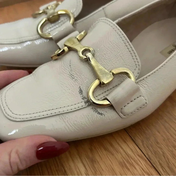 Paul Green Lil Lux Women's Shoes Cream Soft Nappa Leather Loafer Size 8 - Picture 5 of 8